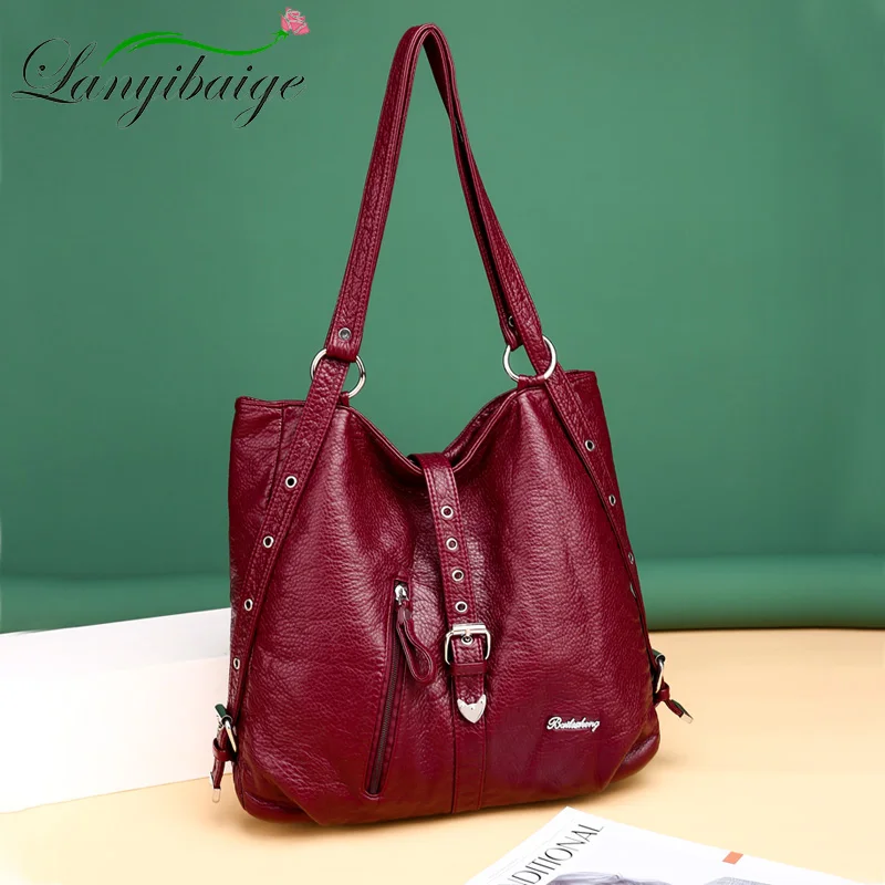 Women Backpacks Lanyibaige Girls Shoulder-Bag Teenagers Travel Vintage for Casual Female