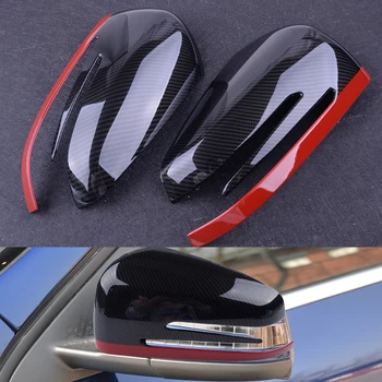 

DWCX 2Pcs ABS Car Rear View Mirror Protection Trim Fit for Mercedes Benz A CLA GLA GLK Class W117 W176 2014 2015 2016 2017
