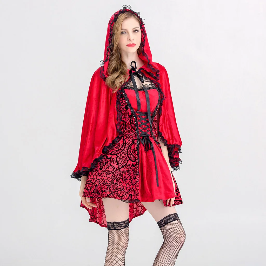 JAYCOSIN вечерние платья с накидкой и шляпой, женские красные маскарадные костюмы на Хэллоуин, разноцветные вечерние платья для женщин AG05 Vestidos