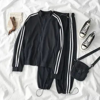 

Sports girlfriends suit autumn 2019 new women's Korean version of the sweater jacket skirt casual pants two-piece