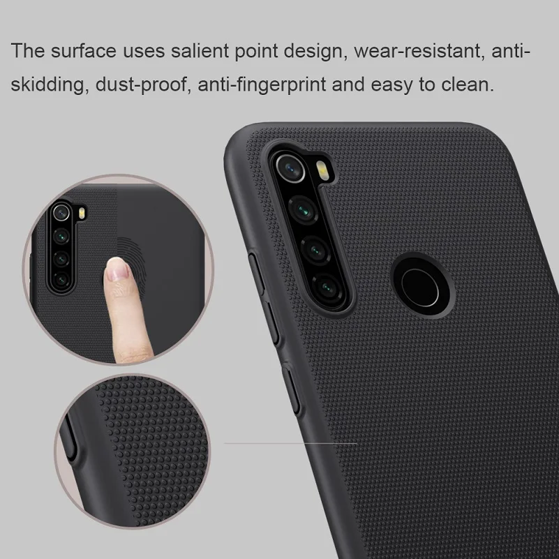 Чехол для xiaomi redmi note 8, 6,3, NILLKIN, Матовый ПК, матовая жесткая задняя крышка, Подарочный держатель для телефона, redmi note 8 pro, чехол, глобальная версия