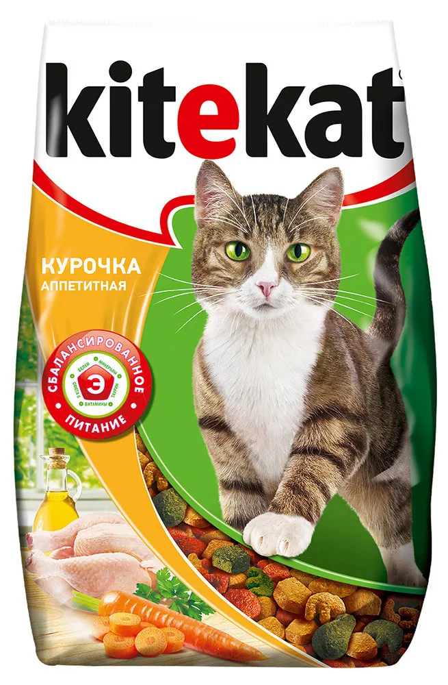 Корм сухой Kitekat, с аппетитной курочкой, 1.9кг