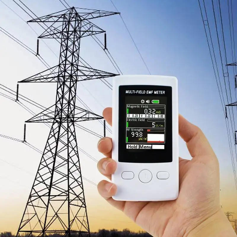 Gauss 3-axis Magnetic Electric RF Field Strenght Digital Electromagnetic Radiation Detector TM-190 Multi-Field EMF Meter TM190