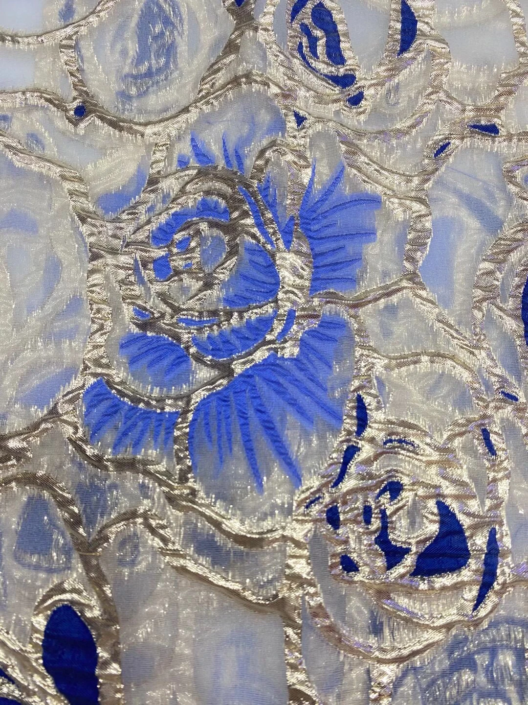 2020 Latest Beautiful brocade jacquard lace fabric Gold New designs  African Nigerian French Lace for wedding Dress LJK20108