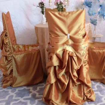

Marious 100pcs Polyester taffeta folded chair cover wedding chair cover sashes Chair hood customized factory price free shipping