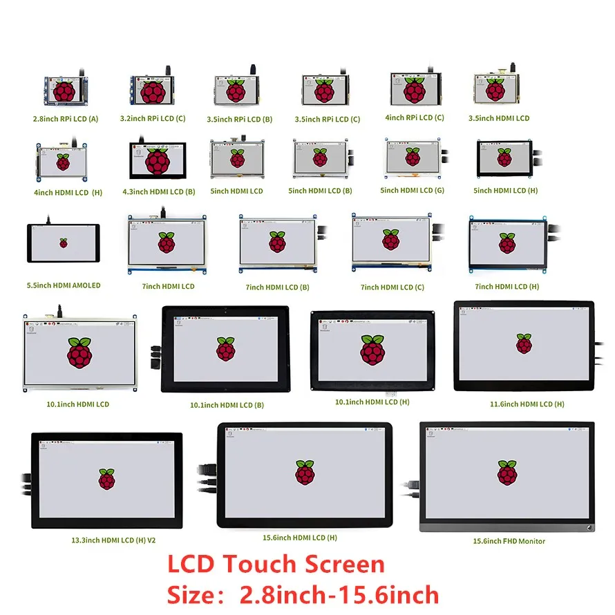 

Monitor PC, HDMI LCD touch screen, with size of 2.8, 3.2, 3.5, 4.0, 4.3, 5.0, 5.5, 7.0, 10.1, 11.6, 13.3, 15.6inch