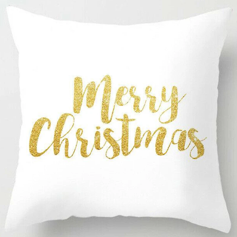 18Christmas Pillow Case Santa Fiber Peach Sofa Throw Cushion Cover Home Decors - Color: 2