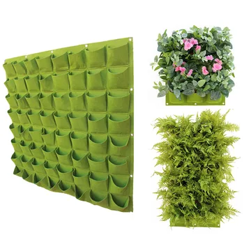 

Wall Hanging Planting Bags Pockets Green Grow Bag Planter Vertical Garden Vegetable Living Garden Bag Home Supplies Flower Pot