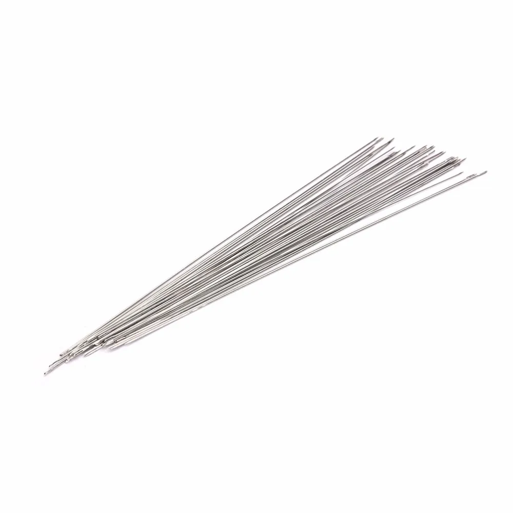 Wholesale Lots 30PCS Metal Beading Needle 120mm Dia.0.6mm 