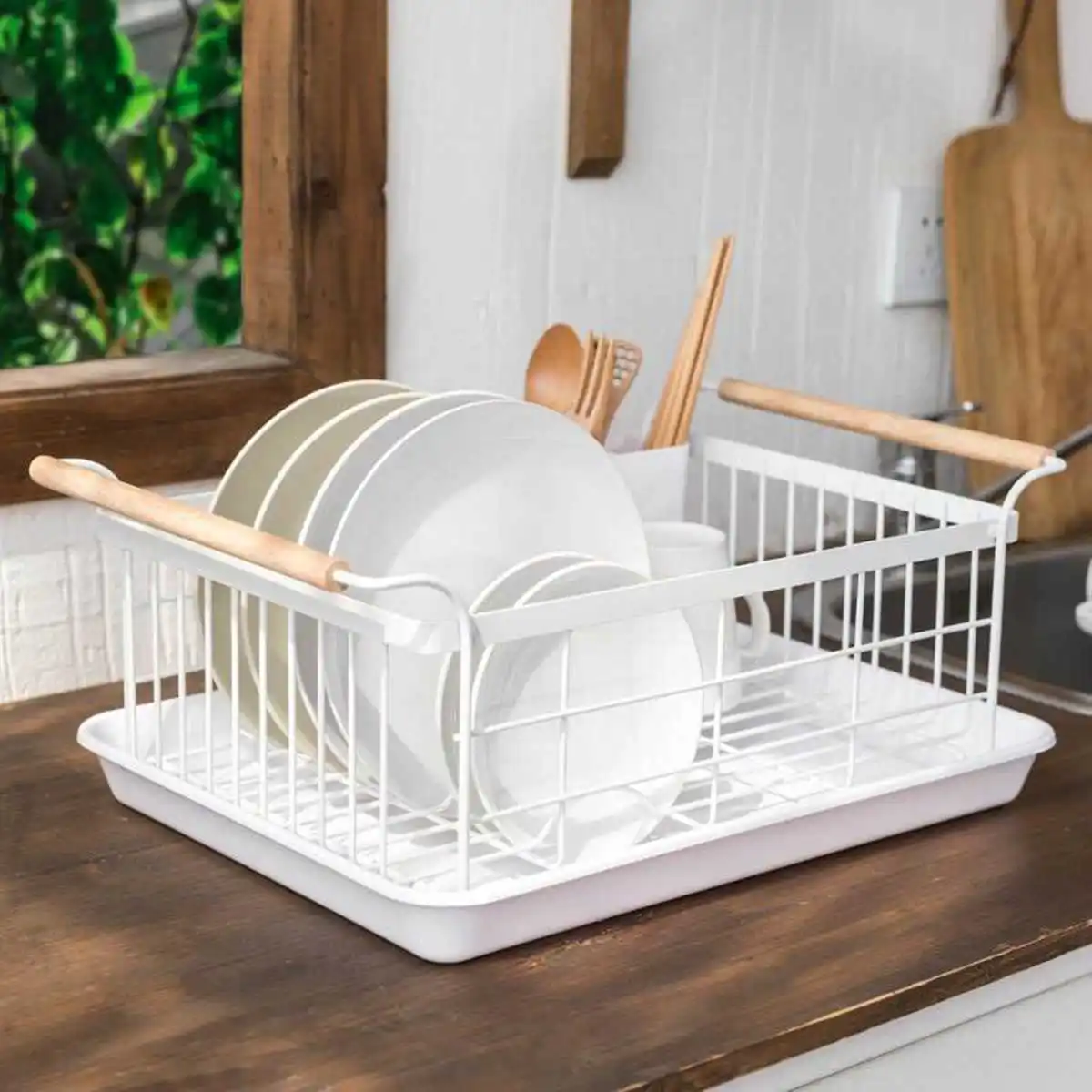 

Stainless Steel Dish Drainer Kitchen Drying Rack Holder Cup Tableware Bowl Storage Basket Organizer Home Kitchen Sink Storage