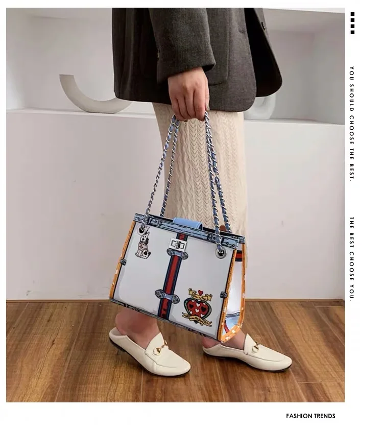 Bolsos de цепи, заклепки, отличное качество para mujer Mujer bolsos de diseñador de bolso de hombro de moda bolsos de cuero de para mujer