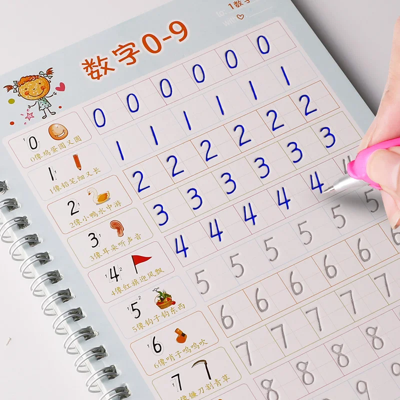 

New Digital Copybook English Hand Writing Round Handgroove Copy English Alphabet Word Letters Auto Fades Can Be Reused Gift