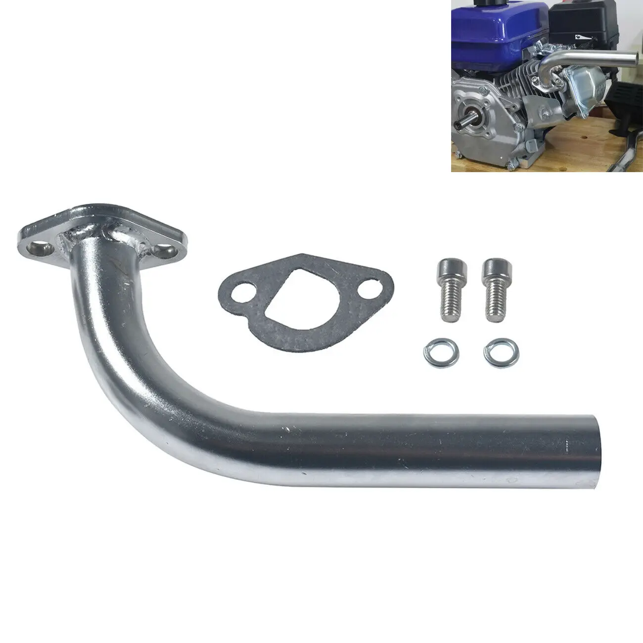 Exhaust Pipe for Predator 212cc, Honda GX160, GX200, Go Kart & mini bikes exhaust pipe for predator 212cc honda gx160 gx200 go kart