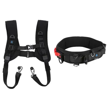 

Multi function double shoulder Strap with Waist Belt holder Buckle for Canon Nikon pentax Sony olympus camera lens bag tripod