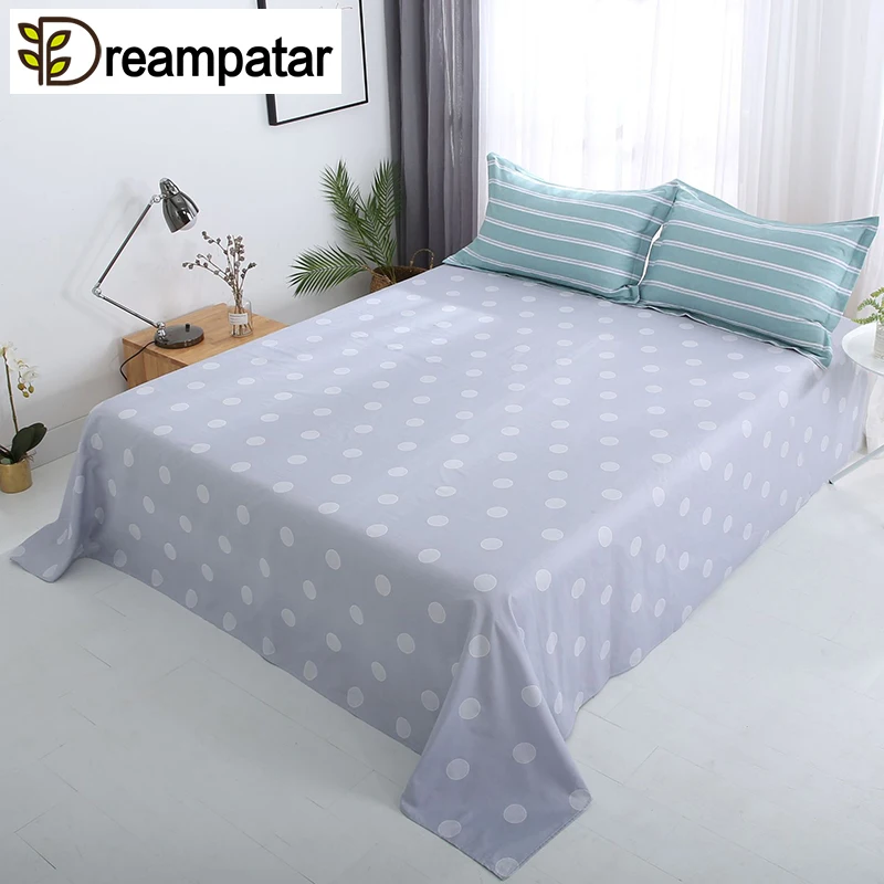 Dreampatar простой горошек хлопок 1 шт. Одиночная двойная домашняя комфортная кровать простыни модный активный принт Мягкая Кровать Текстиль Кровать BY226B