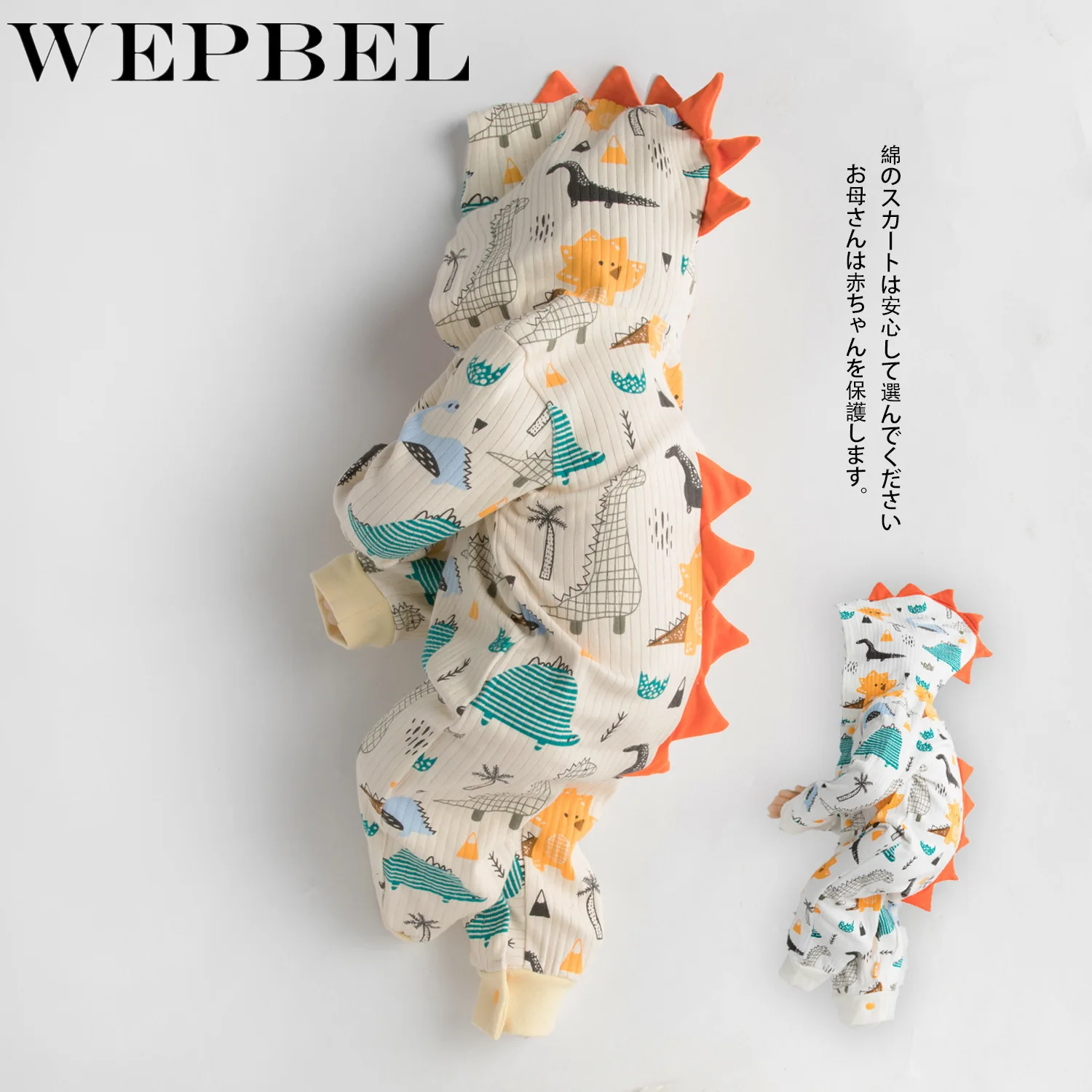 WEPBEL/одежда для малышей; костюм с объемным рисунком динозавра; комбинезоны с героями мультфильмов; теплые хлопковые комбинезоны; сезон весна-осень; хлопковый спортивный костюм для новорожденных