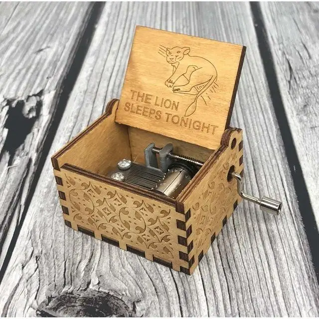 Sleep Lion Davy Jones деревянная музыкальная шкатулка ручная Игра престолов Звездные войны La la land Imagine John queen музыкальная шкатулка Рождественский подарок - Цвет: Sleep Lion