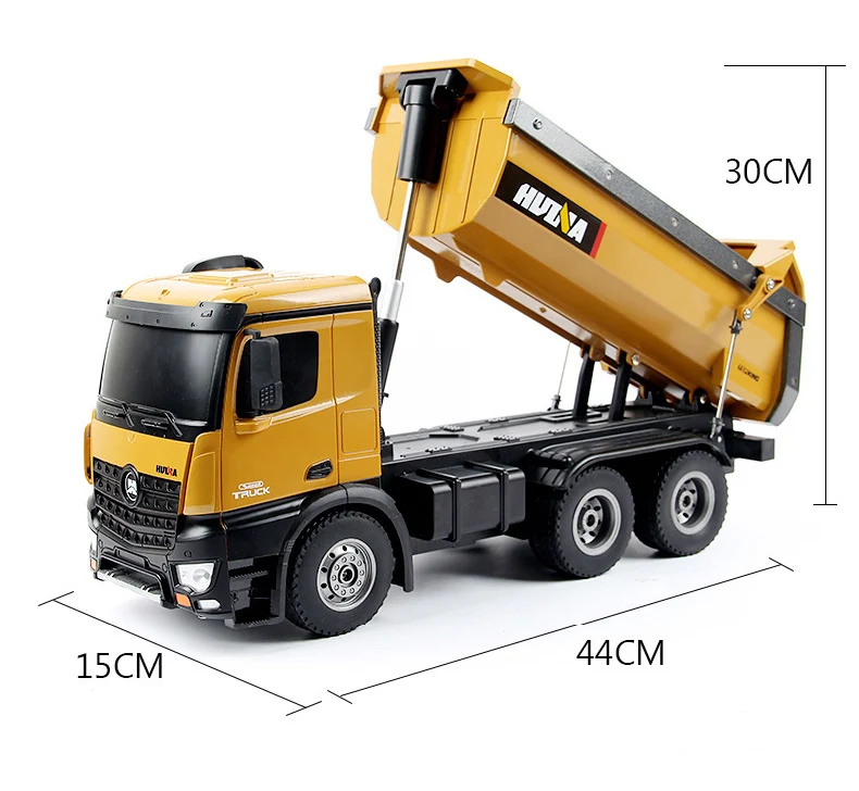 Горячая Распродажа HUINA 1573 1/14 ScaleCAR 2,4 GHz RC демпинг грузовик с дистанционным управлением инженерные игрушки для детей подарок для мальчиков