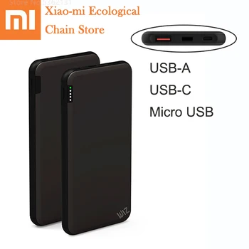 

Xiaomi Mini Quick Charge Power Bank 10000mAh 18W Two-way Fast Charging Type-C Micro USB Power Bank External Battery For Phone
