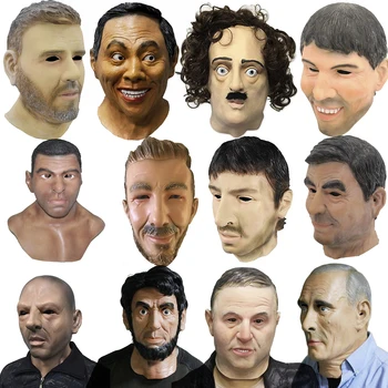 

Realistic Old Man Latex Mask Adult Halloween Scary Male Full Overhead Mask Party Dress Up Cosplay Costumes