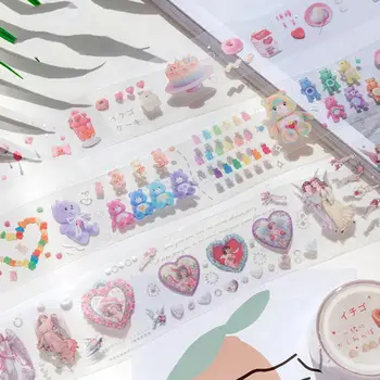 

1 pcs Secret Courtyard Series Journal Washi Tape DIY Scrapbooking Sticker Label Kawaii Bear Cake School Office Supplies