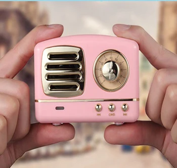 

Retro Bluetooth speaker Powerful portable speakers Mini Wireless Speaker Stereo Music Heavy Bass HiFi Sound Support TF USB AUX