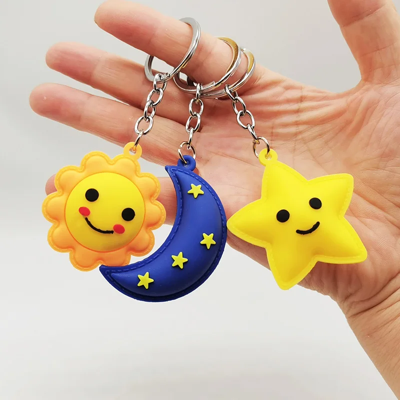 10pcs Smiling Face Star Moon Sun Rainbow Cloud Flower Cute Charms Pendant  For Earring Keychain Jewlery