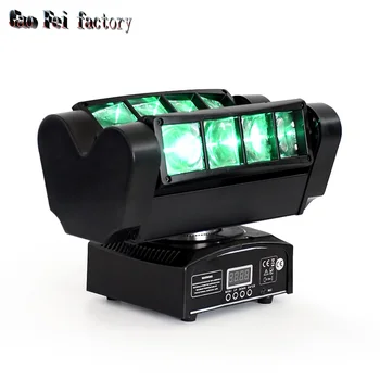 

Mini Led Moving Head Spider Light 8x10W quad RGBW 4in1 Leds dmx control dj spot led Lighting Beam Moving Head Light