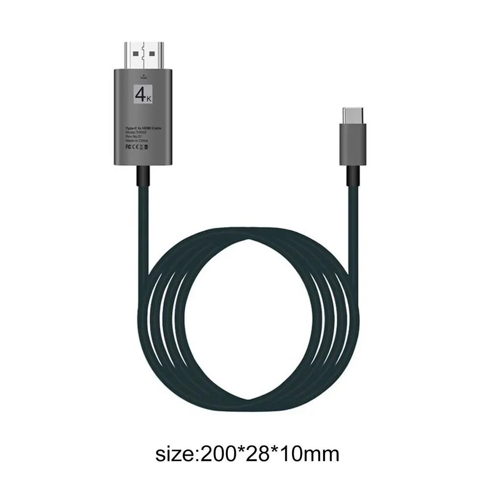 Кабель с разъемами type-C-HDMI USB 3,1-HDMI 4K для телефона и компьютера Hd