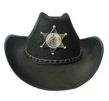 1pc fajne zachodnie kowbojskie kapelusze mężczyźni kobiety daszek sportowy wydajność podróży zachodnie kapelusze kowbojskie kapelusze tanie i dobre opinie CN (pochodzenie) DOME Unisex Stałe Dla dorosłych Akrylowe Poliester Cowboy Western Wild West Sheriff Hat Dress Up Props