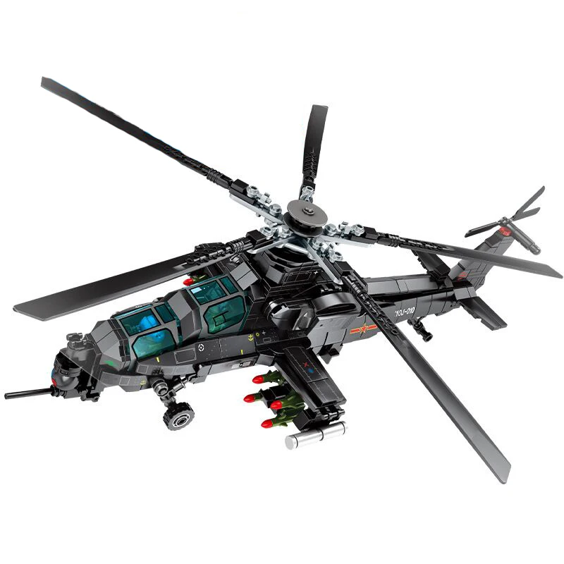 Military Brick Set WZ-10 Anti-Tank Aircraft Building Blocks Helicopter Toy Bricks Model | Игрушки и хобби