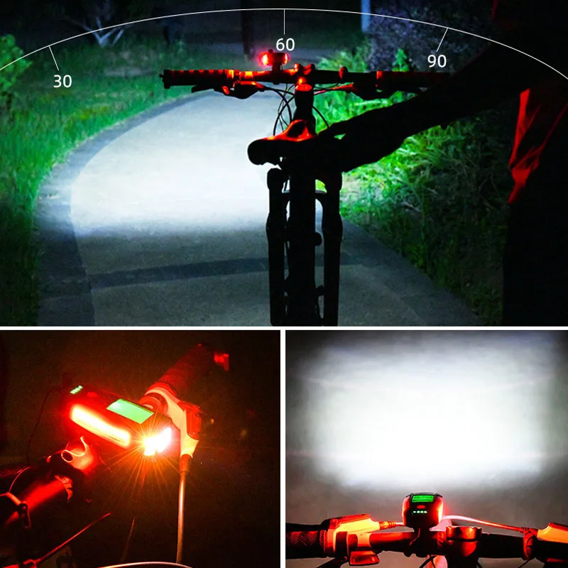 3 in 1 USB rechargeable cycling flashlight with multiple functions18