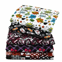 50*140 см мультяшная Лоскутная полиэфирная хлопковая ткань, детское постельное белье, домашний текстиль для шитья кукольного платья для девочек, c418