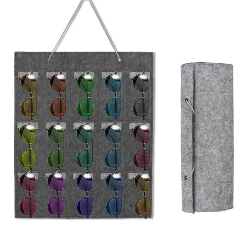 Multi-slot Non-Woven Hanging Organizers Fabric Sunglasses Organizer Hanging Storage Holder Eye Box Glasses Eyewear Protector Bag cable organizers reusable silicone cable ties cord organizer keeper holder fastening straps headphones pc wire wrap management