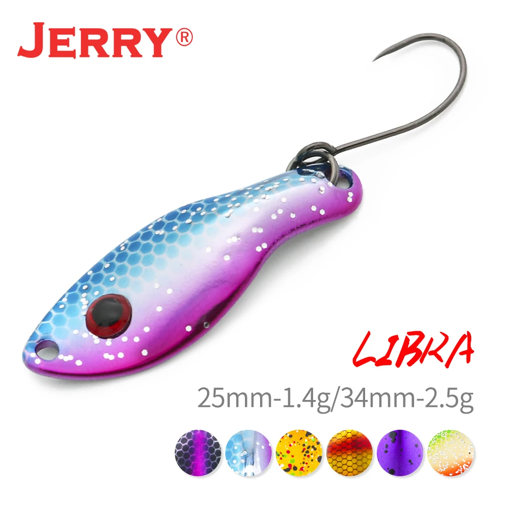 Jerry Libra Ultralight Fishing Lure 1.4g 2.5g Brass Spoon Micro UV Coating  Matt Colors Freshwater Bait Area Trout Fishing Tackle