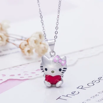 

2020 cute and exquisite cartoon cat pendant Hello Kitty jewelry women's necklace love clavicle necklace accessories