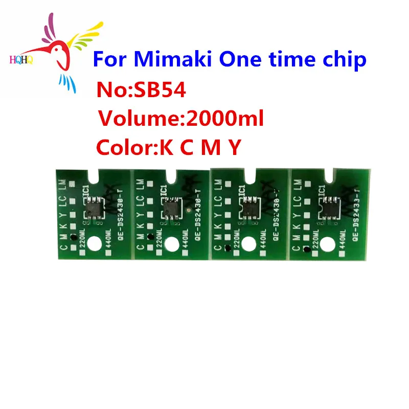 4 шт./компл. 2000 мл один раз чип SB54 для mimaki CJV150-75 CJV150-107 CJV150-130 CJV150-160 CJV300-130 одноразового использования чип SB54