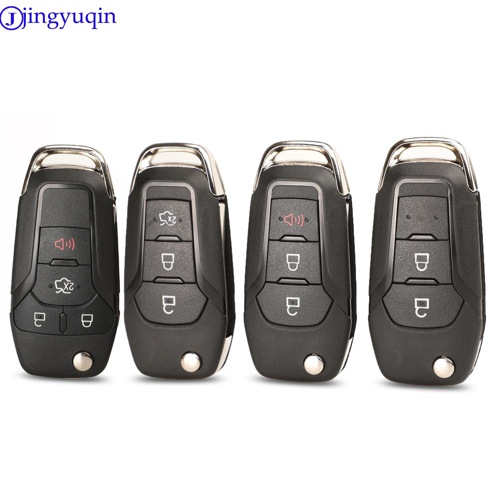 Jingyuqin 10p дистанционный Чехол для автомобильного ключа для Ford F-150 F-250 F-350 Ranger Explorer KA Fiesta Mondeo 2/3 кнопок
