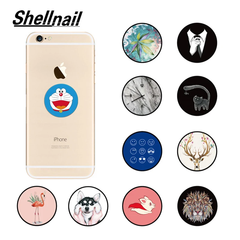 

SHELLNAIL Universal Metal Plate for Magnet Phone Holder Cartoon Metal Plate For Magnetic Car Phone GPS Stand Disk Iron Sheet
