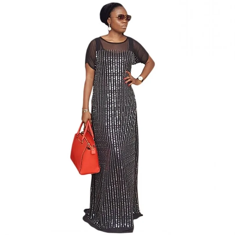 

African Dresses For Women 2019 Black New African Women Clothing Fashion Africaine Robe Long Maxi Dress Africa Clothes