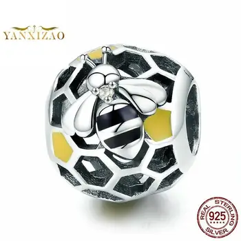 

The hive of bees wholesale Diy 925 sterling silver original bead for jewelry making Fit pandora charms bracelet