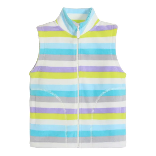 Mixed color stripe1 SVELTE fo'r/детский флисовый жилет в полоску для мальчиков и девочек детский шерстяной флисовый жилет унисекс для мальчиков и девочек на осень и зиму - Цвет: Mixed color stripe1