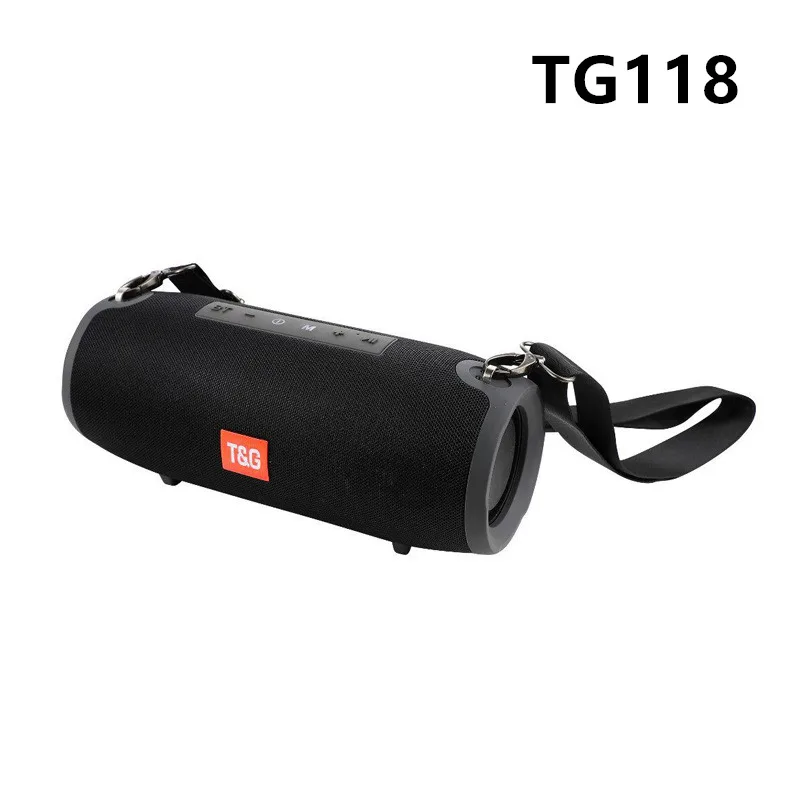 Black TG118 Высокая мощность беспроводной Bluetooth динамик 40 Вт наружная Портативная колонка с сабвуфером для ноутбука FM телефон музыкальный центр кинотеатр MP3 - Цвет: Black TG118