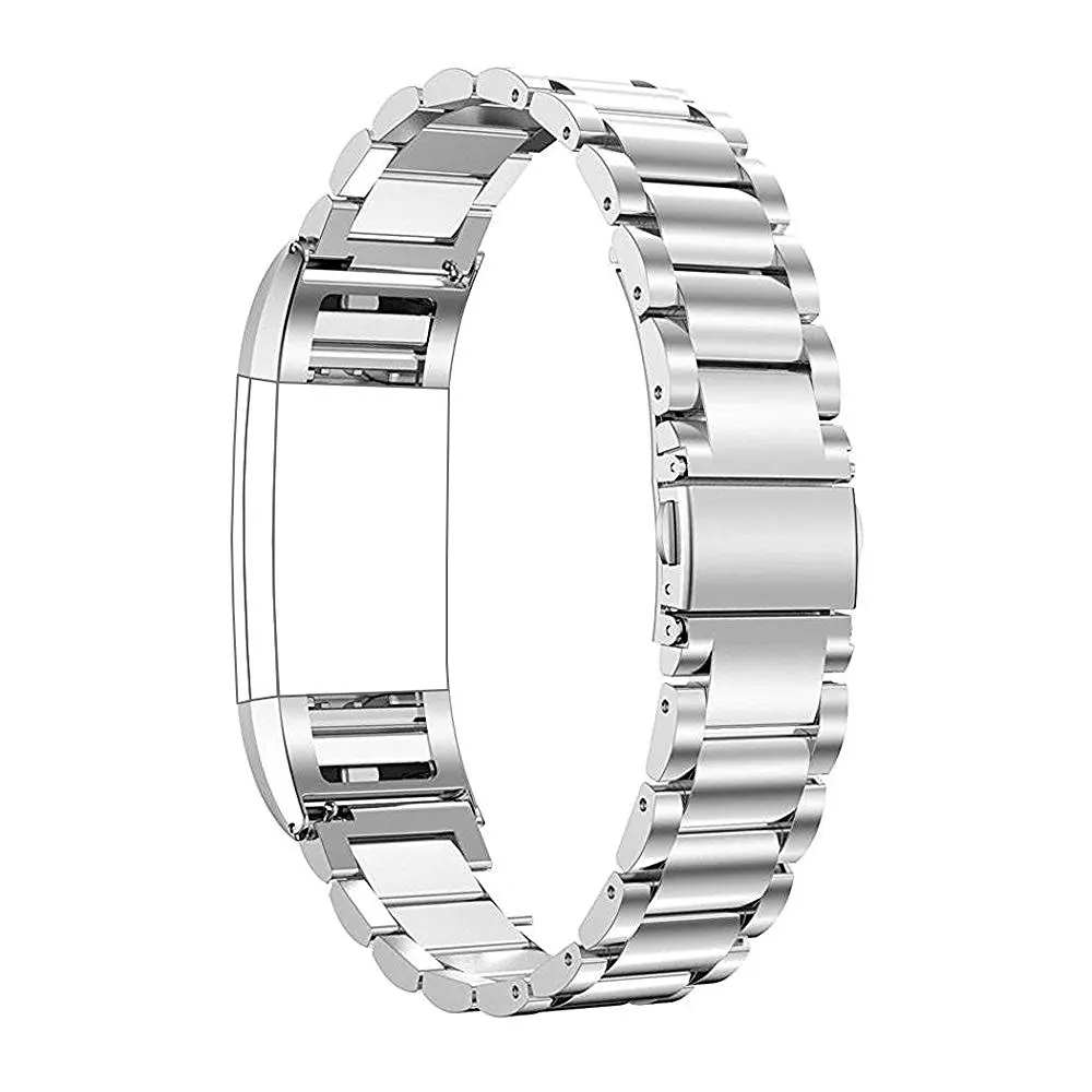 Silver Joyozy, серебристый, розовый, порошковый, мужской, женский ремешок для fitbit charge2, часы из тонкой нержавеющей стали, совместимый для Fitbit Charge 2, часы - Цвет ремешка: Silver