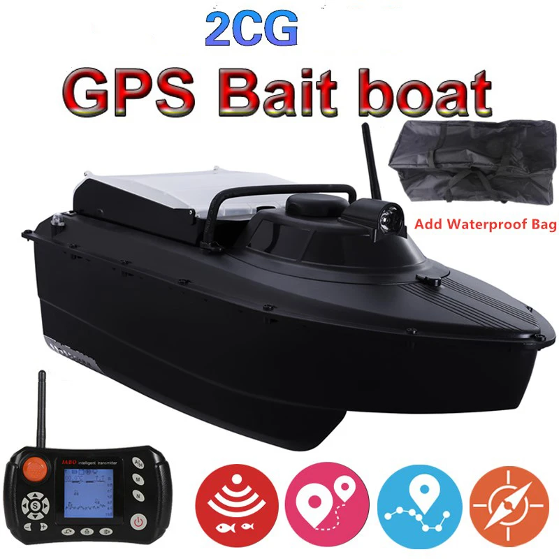 Smart Rc Bait Boat 2 4g 2cg Sonar Fish Finder Gps Auto Navigation Fishing Bait Boat Nest Dipper Autopilot Rc Boat Storage Bag Rc Boats Aliexpress