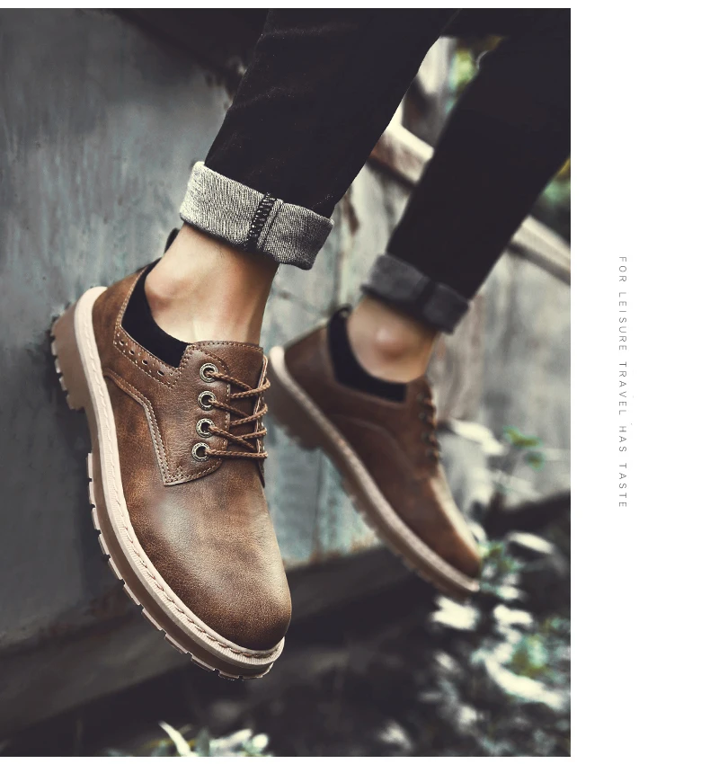 Vintage lace-up oxford leather shoes for men dance party wedding dress shoes genuine leather low-top martins boot outdoor sneakers (12)