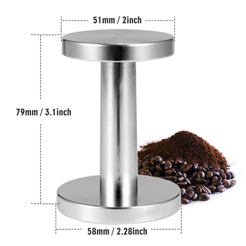 

304 Stainless Steel Constant Pressure Powder Press Powder Coffee Machine Coffee Machine Powder Stand for Barista Espresso Machin