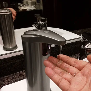 

250ml Touch Free Soap Dispenser Automatic Sensor Hand Sanitizer Storage Bottle for Kitchen Bathroom Restaurant