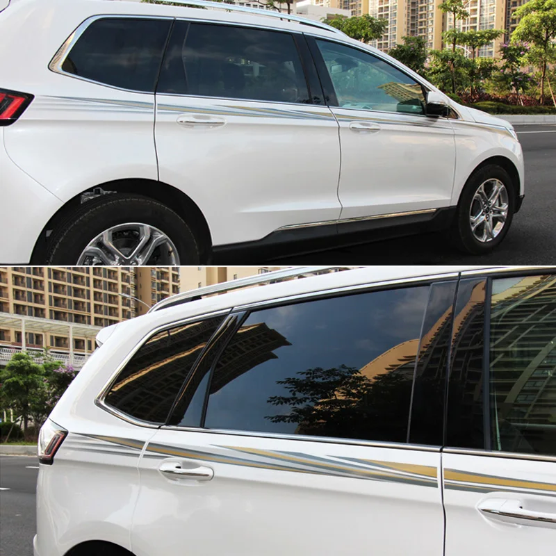 Car sticker Car side skirt applique Car body drawing Styling AutoDecal Car Side Stripes For Ford Edge 2015-2020