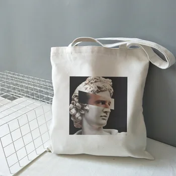 

David Michelangelo Van Gogh Print Statue Bubble Gum Fun Harajuku Shoulder Bags Harajuku Street shopping bag Women Bag Wallet